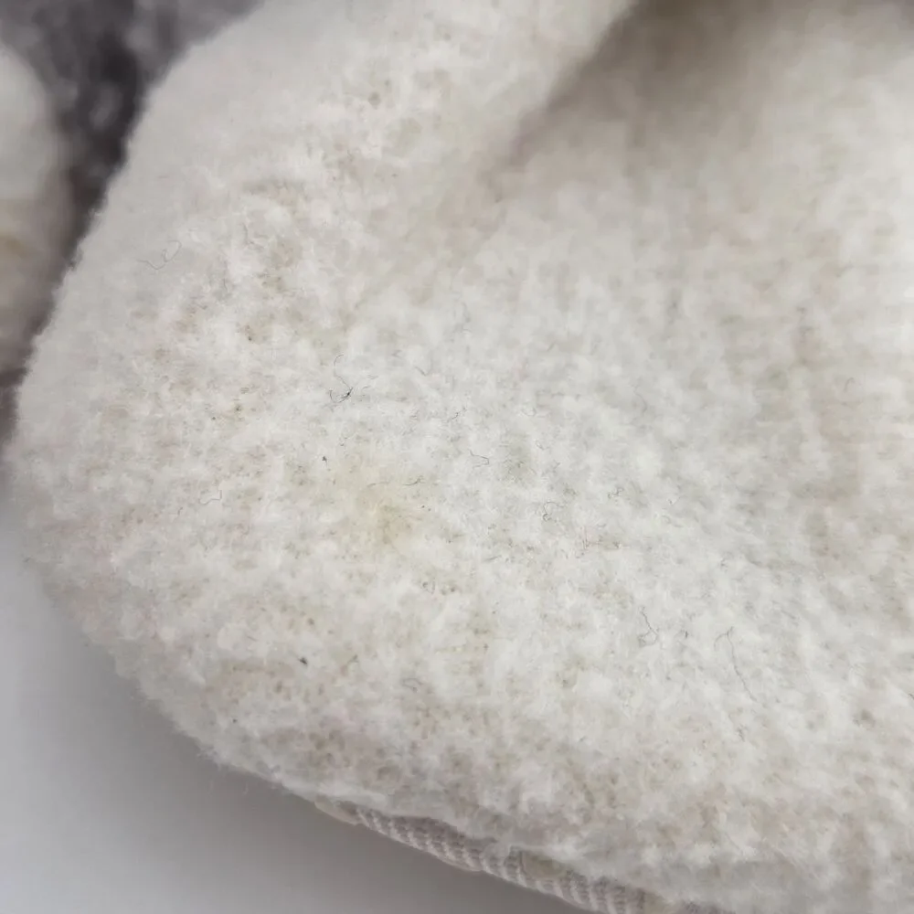 Adorable Gray Reindeer Baby Booties With Non-Slip Soles & Fleece Lining 0-3 mos